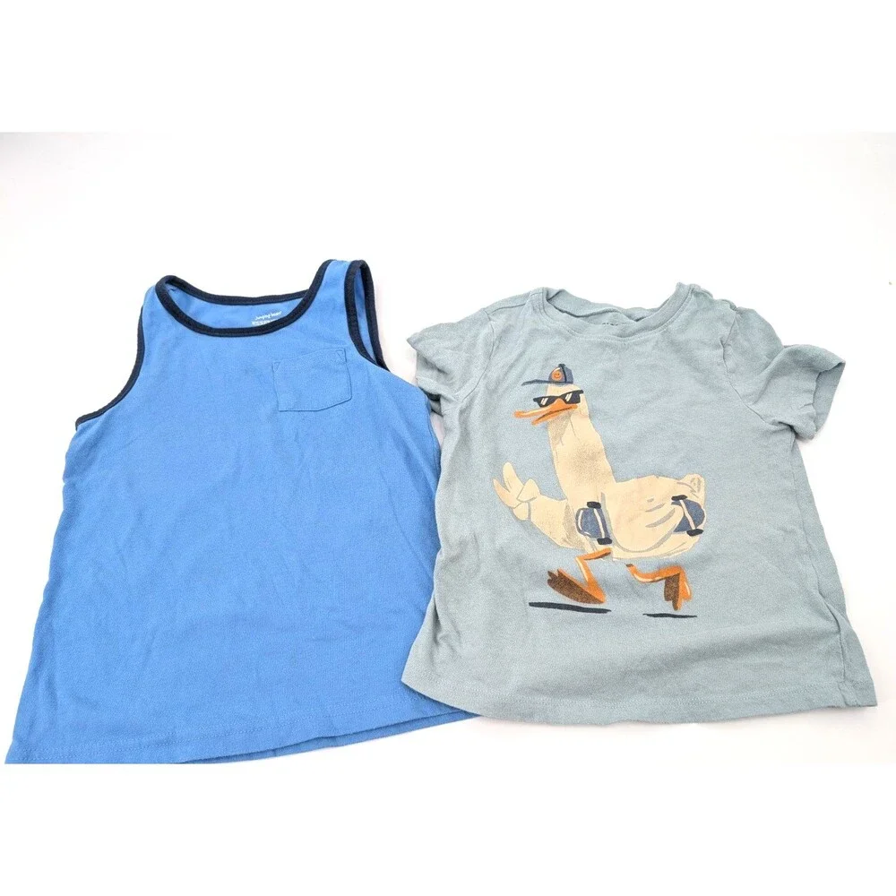 Boys Fun Graphic T-Shirt Bundle Lot of 8 Colorful Various Sleeves Size 4T